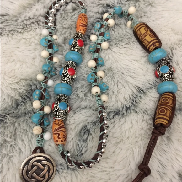 3-WRAP BOHO🥰HANDMADE GENUINE LEATHER BRACELET - Picture 5 of 8